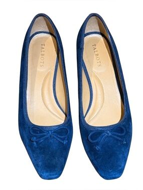 Talbots Vanessa Suede Block Heel Pumps Size 10